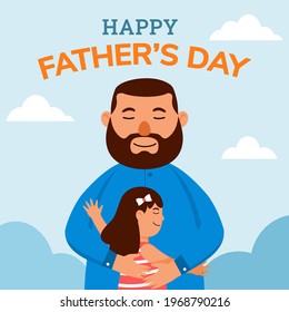 Good bonding between father and daughter to celebrating father day.