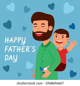 Good bonding between father and son to celebrating father day.