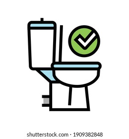 good bowel movement, restroom toilet color icon vector. good bowel movement, restroom toilet sign. isolated symbol illustration