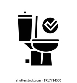 good bowel movement, restroom toilet glyph icon vector. good bowel movement, restroom toilet sign. isolated contour symbol black illustration