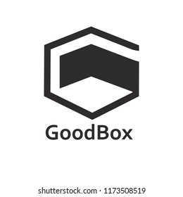 Good Box abstract emblem, design concept, logo, logotype element for branding template. Letter G as an isometric 3D cube.