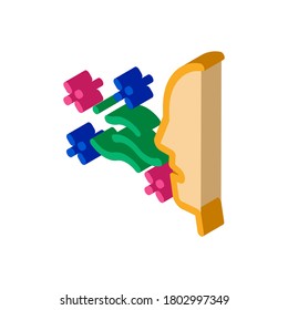 buen vector del icono del aliento. señal isométrica del aliento bueno. ilustración de símbolo aislado de color