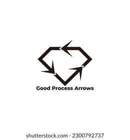 good brilliant process arrows logo vector 