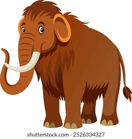 Good brown mammoth. A rare image of a mammoth. Large ears and trunk.