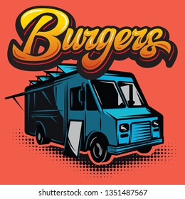 Good Burger Car. Fast food truck.