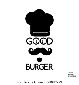 Good burger. Cook's hat icon.