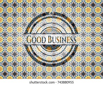 Good Business arabesque style emblem. arabic decoration.