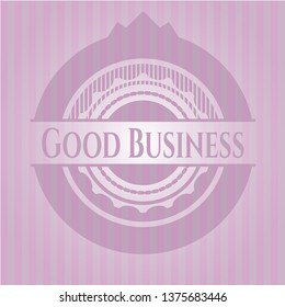 Good Business retro pink emblem