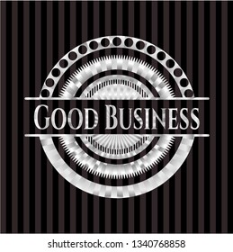 Good Business silver badge or emblem