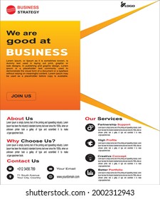 Good at business strategy futuristic editable corporate business flyer