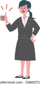 good business woman emotion gesture