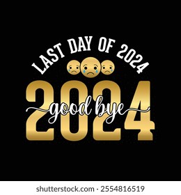 Good bye 2024 wishing farewell party Celebration template.