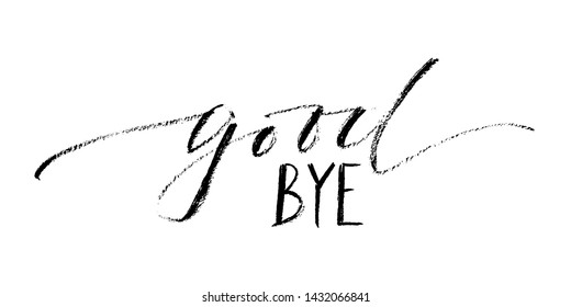 good-bye-handwritten-text-phrase-vector-vector-de-stock-libre-de