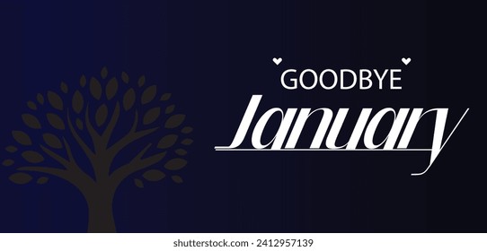 Good Bye Januar Schönes Design für Textgrafiken