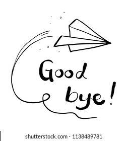 good bye plane drawing