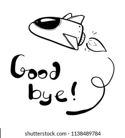 good bye plane drawing