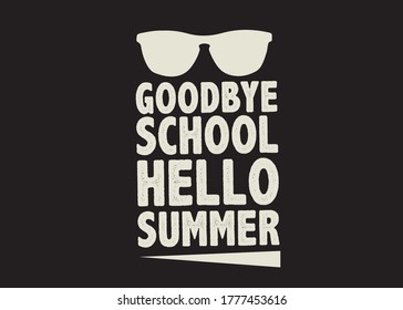 Good bye school hello summer t shirt eps
