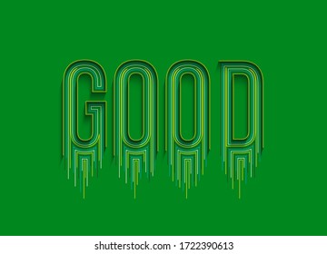 Good Calligraphic line art Text Vector illustration Design.