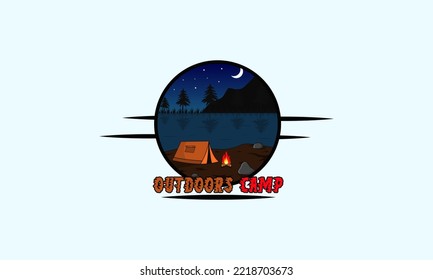 good camping logo vector graphic illustration for your logo who likes adventure