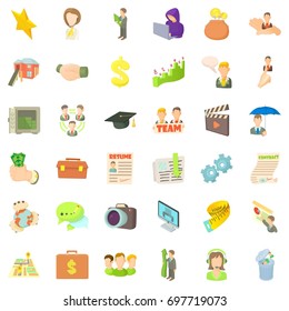Good career icons set. Cartoon style of 36 good career vector icons for web isolated on white background