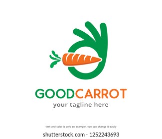 Good Carrot Logo Template Design Vector, Emblem, Concept Design, Creative Symbol, Icon