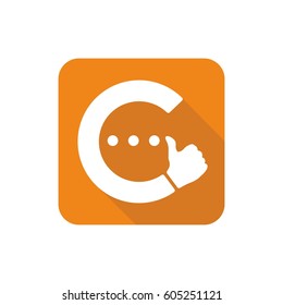 good chat, c chat and talk logo design