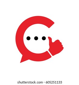 good chat, c chat and talk logo design