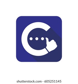 good chat, c chat and talk logo design