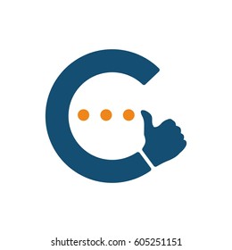 good chat, c chat and talk logo design