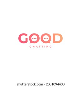 good chat logo design concept. good chatting logo design on isolated background
