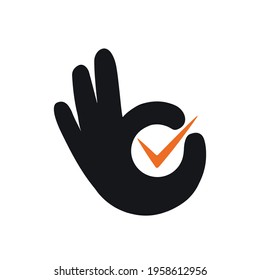 Good check logo design template	