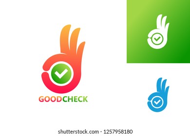 Good Check Logo Template Design Vector, Emblem, Design Concept, Creative Symbol, Icon