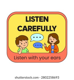 Good classroom behavior illustration vector