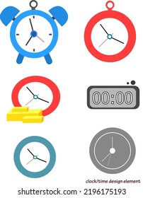 gute Uhr- oder Wecker-Vektorgrafik für Design-Elemente, Banner, Poster, Flyer und mehr