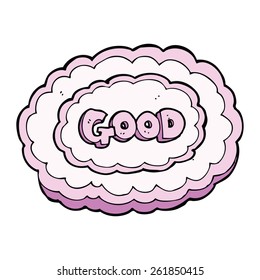 good cloud sign cartoon