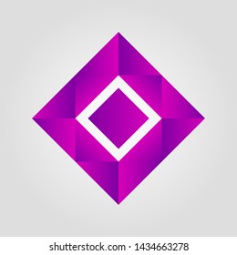 good color logo. Creative square triangle diamond logo design template. design logo.
