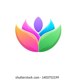 Good colorful lotus design vector