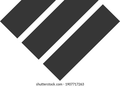 a good combination of 3 lines that make up a diamond. looks simple, modern, professional, elegant.