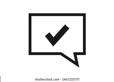 Good communication icon vector, approve icon