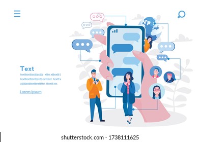 Good communication. Vector illustration for web banner, infographics, mobile. Best friends and family members relationship . 