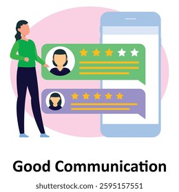 Good Communication Vector Illustration Which can easily modify or edit

