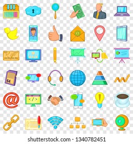 Good company icons set. Cartoon style of 36 good company vector icons for web for any design