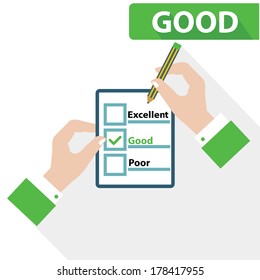 Good concept,Writing,vector