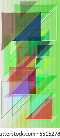 good cover in request, invitation among vibrant triangle vector background
