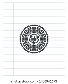 good customer feedback icon drawn with pencil strokes. Vector Illustration. Detailed.