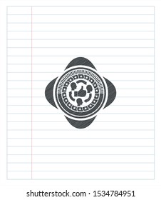 good customer feedback icon emblem draw with pencil effect. Vector Illustration. Detailed.