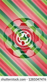 good customer feedback icon inside christmas colors style emblem.