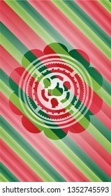good customer feedback icon inside christmas emblem.