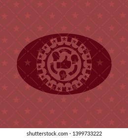 good customer feedback icon inside vintage red emblem