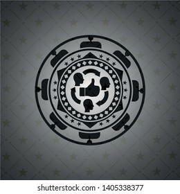 good customer feedback icon inside black badge